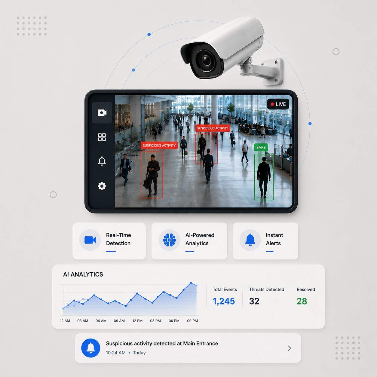 Surveillance monitoring dashboard