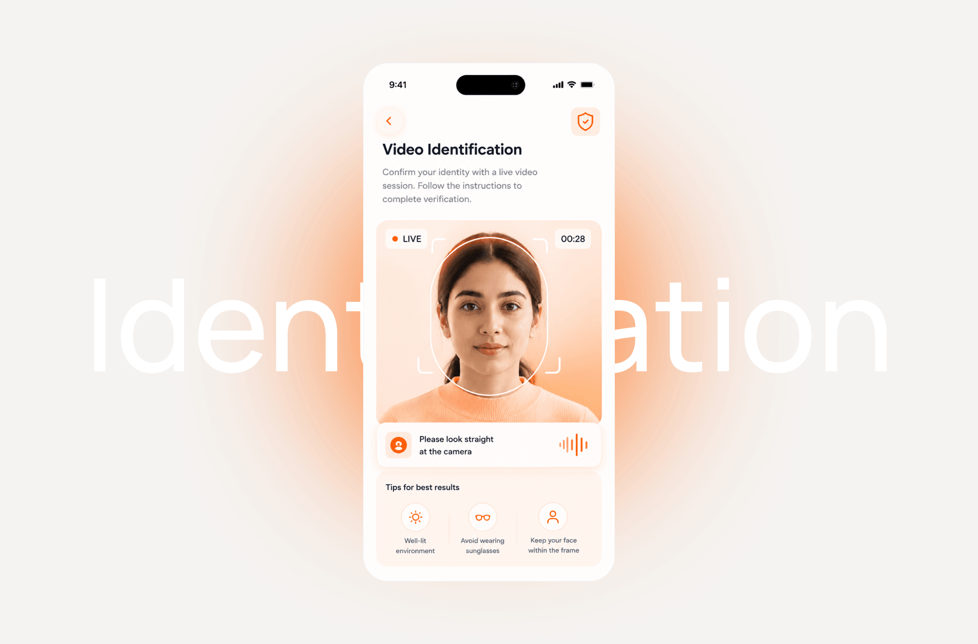 Video identification — live ID capture on phone screen