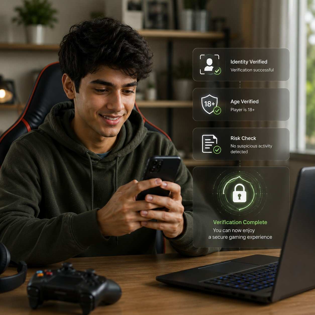 AI-powered player identity verification for gaming