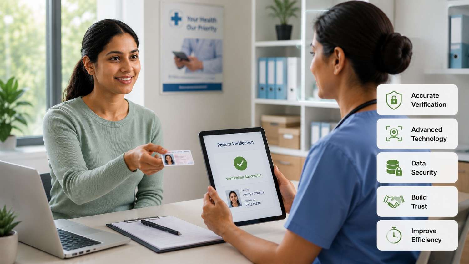 Healthcare patient identity verification and security