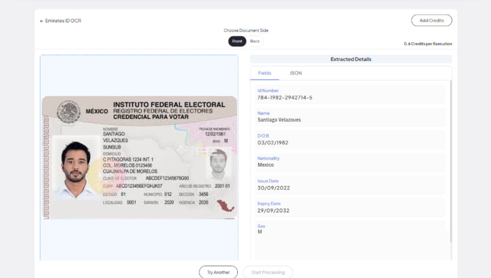 Mexican ID OCR